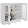 Voir la diapositive 4 : VIDAXL Armoire a vitrine Blanc 82,5x30,5x80 cm Bois d'ingenierie