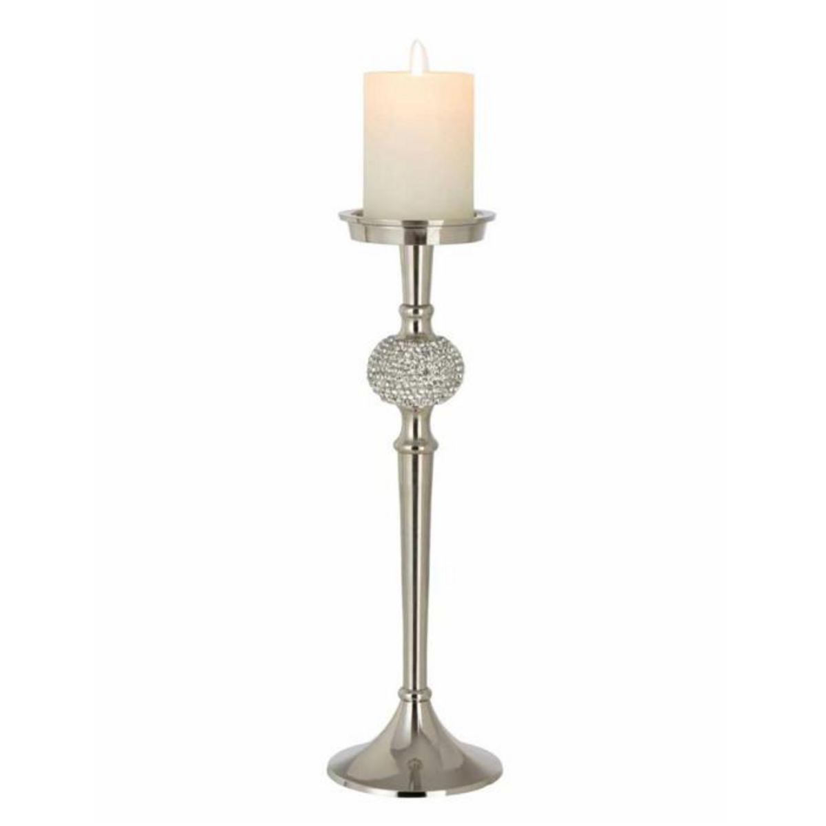 Paris Prix Bougeoir Design  Sphère Diamant  36cm Argent