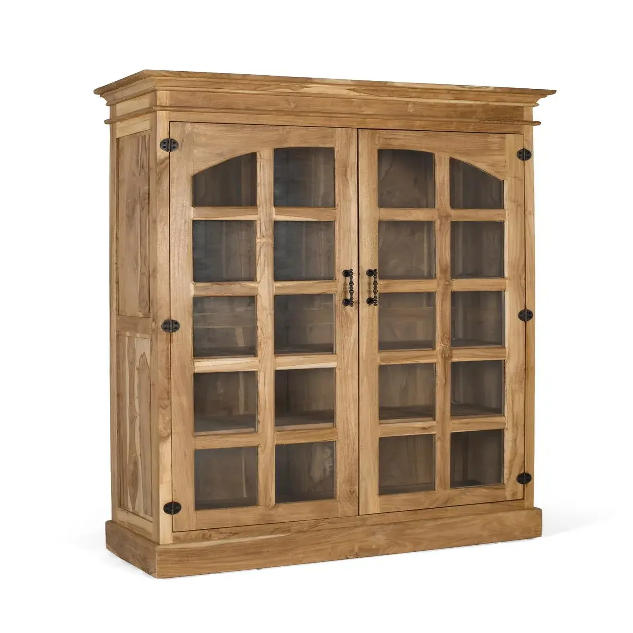 Voir la diapositive 3 : GINER Y COLOMER SL Vitrine en bois de teck 130 cm style rustique