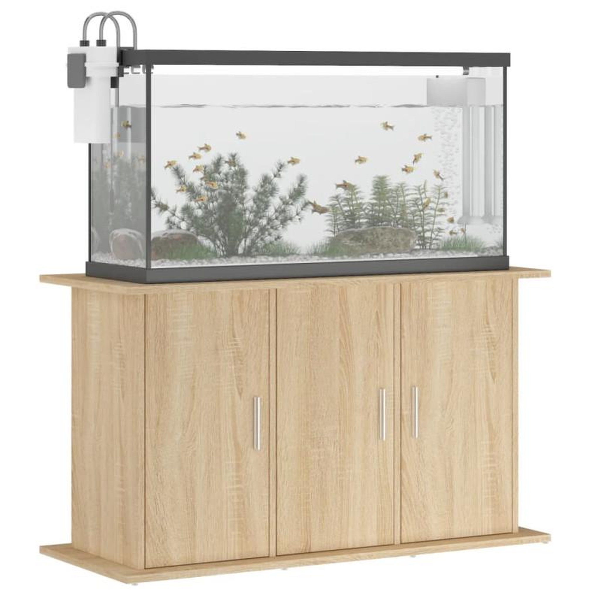Voir la diapositive 4 : VIDAXL Support d aquarium chêne sonoma 101x41x58 cm bois d ingénierie