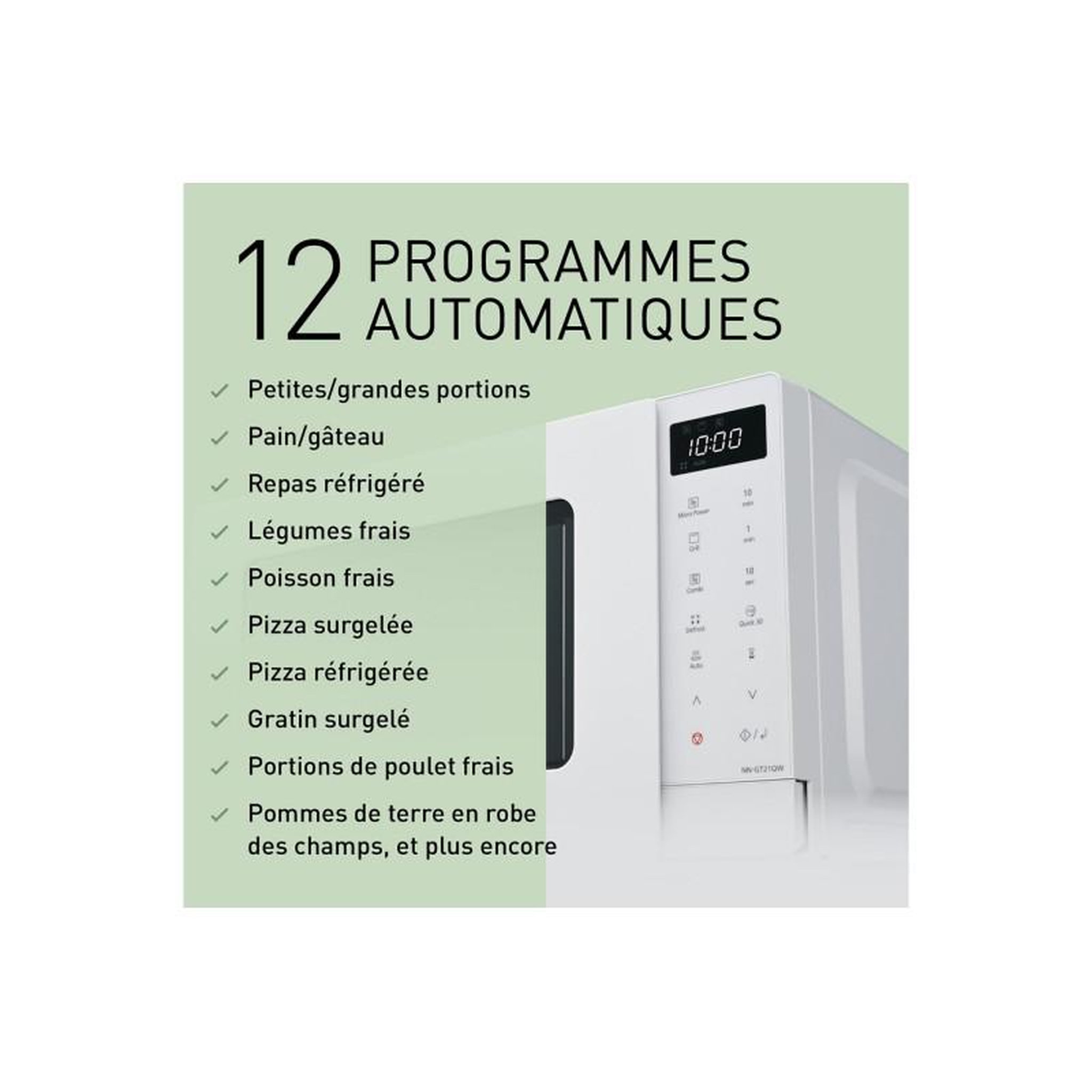 Voir la diapositive 4 : PANASONIC Micro ondes + Gril Panasonic NN GT21QWEPG