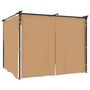 Voir la diapositive 2 : VIDAXL Tonnelle avec rideaux 3x3 m Taupe Acier