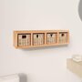 Voir la diapositive 1 : VIDAXL Etagere murale avec paniers 62x18x16 cm Bois massif de noyer