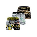 FREEGUN Lot de 3 boxers enfant American Vibes. Coloris disponibles : Noir