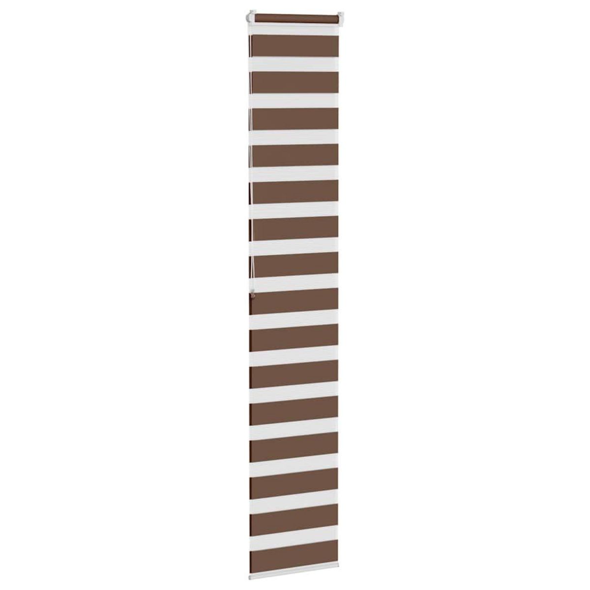 VIDAXL Store zebre marron 50x200 cm largeur du tissu 45,9 cm polyester
