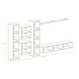 Voir la diapositive 4 : Paris Prix Meuble TV Mural Design  Switch VI  330cm Noir & Gris