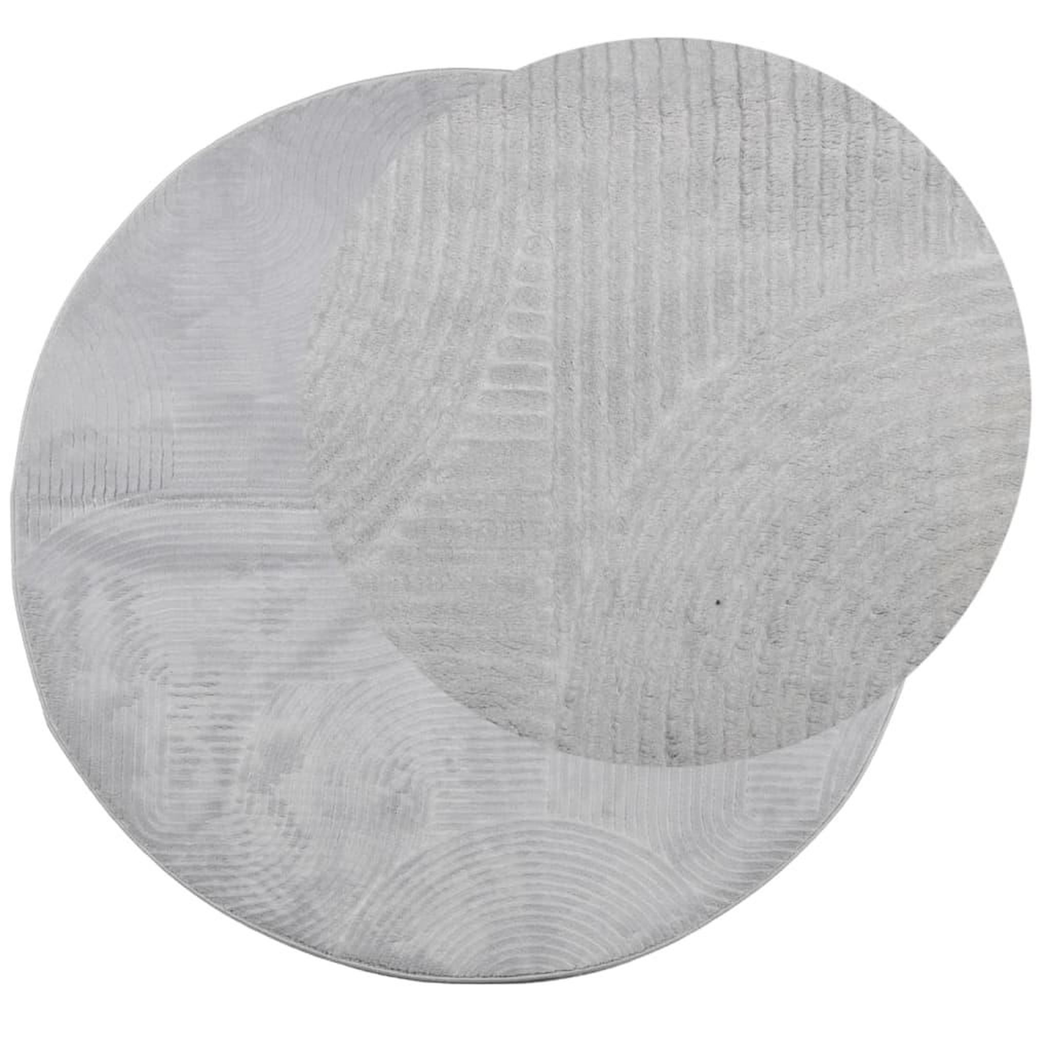 Voir la diapositive 3 : VIDAXL Tapis IZA poils courts style scandinave gris Ø 100 cm