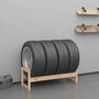 Voir la diapositive 1 : VIDAXL Porte-pneus 120x40x40 cm Bois de pin massif