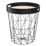 ATMOSPHERA Table à café avec plateau Kumi - Diam. 35 cm - Noir