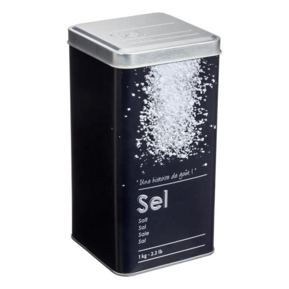 FIVE Boîte à Sel  Relief II  17cm Noir