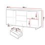 Voir la diapositive 5 : BEST MOBILIER Canterbury - buffet bas - beige - 180 cm