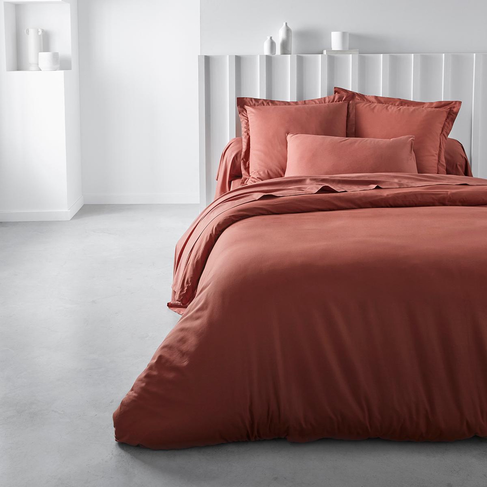 Voir la diapositive 1 : TODAY Drap housse uni en Coton 57 fils ESSENTIAL 