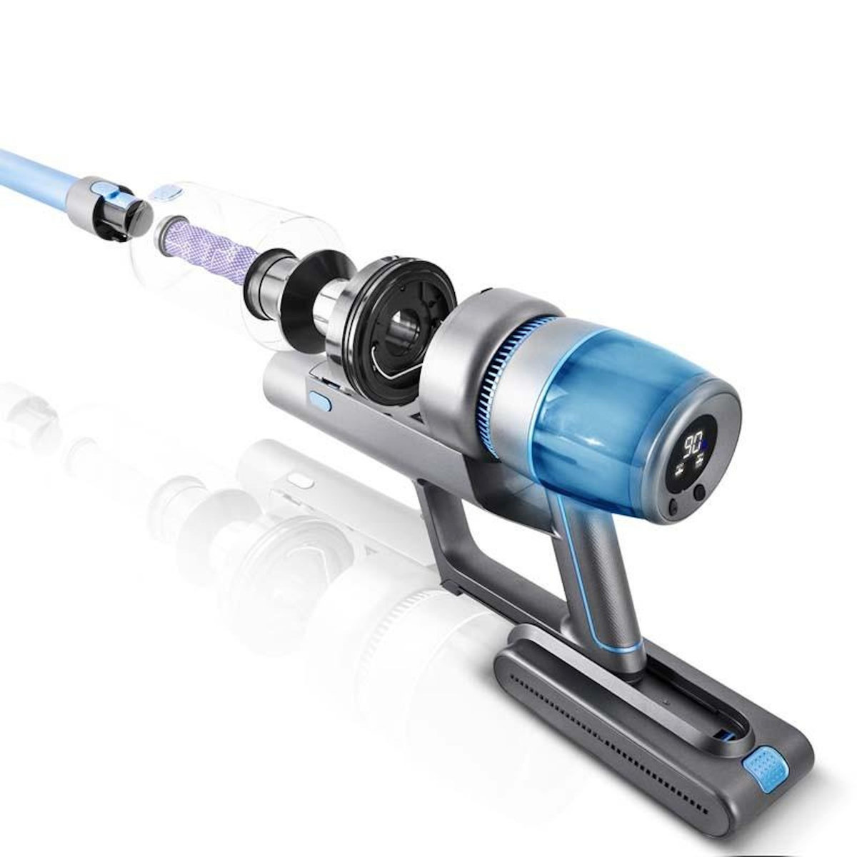 VORTEX Vortex - F45 - Bleu - Aspirateur Balai Sans Fil - 450w - 55 Min