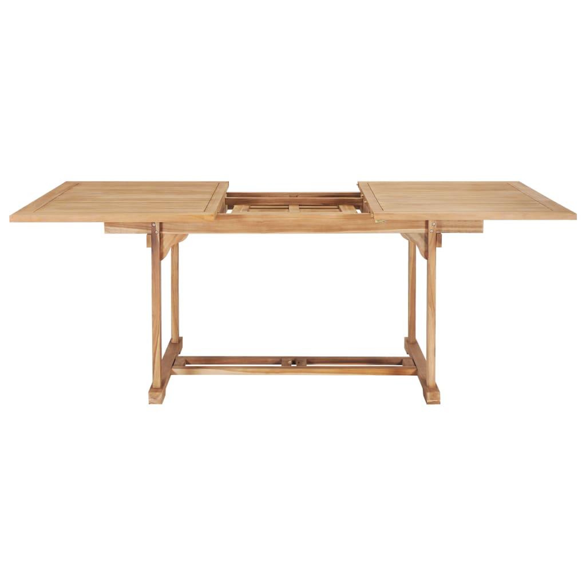 Voir la diapositive 3 : VIDAXL Table de jardin extensible 150-200x100x75 cm Teck solide