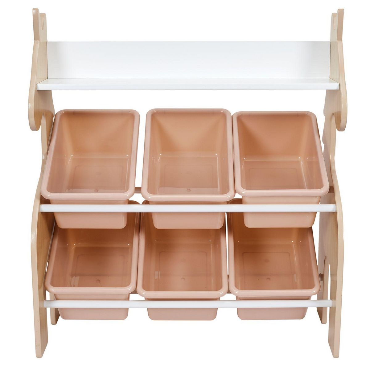 TOILINUX Meuble de rangement Licorne 6 bacs et 1 étagère