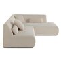 Voir la diapositive 3 : LISA DESIGN Onyx - canapé modulable d'angle droit - 5 places - en velours côtelé