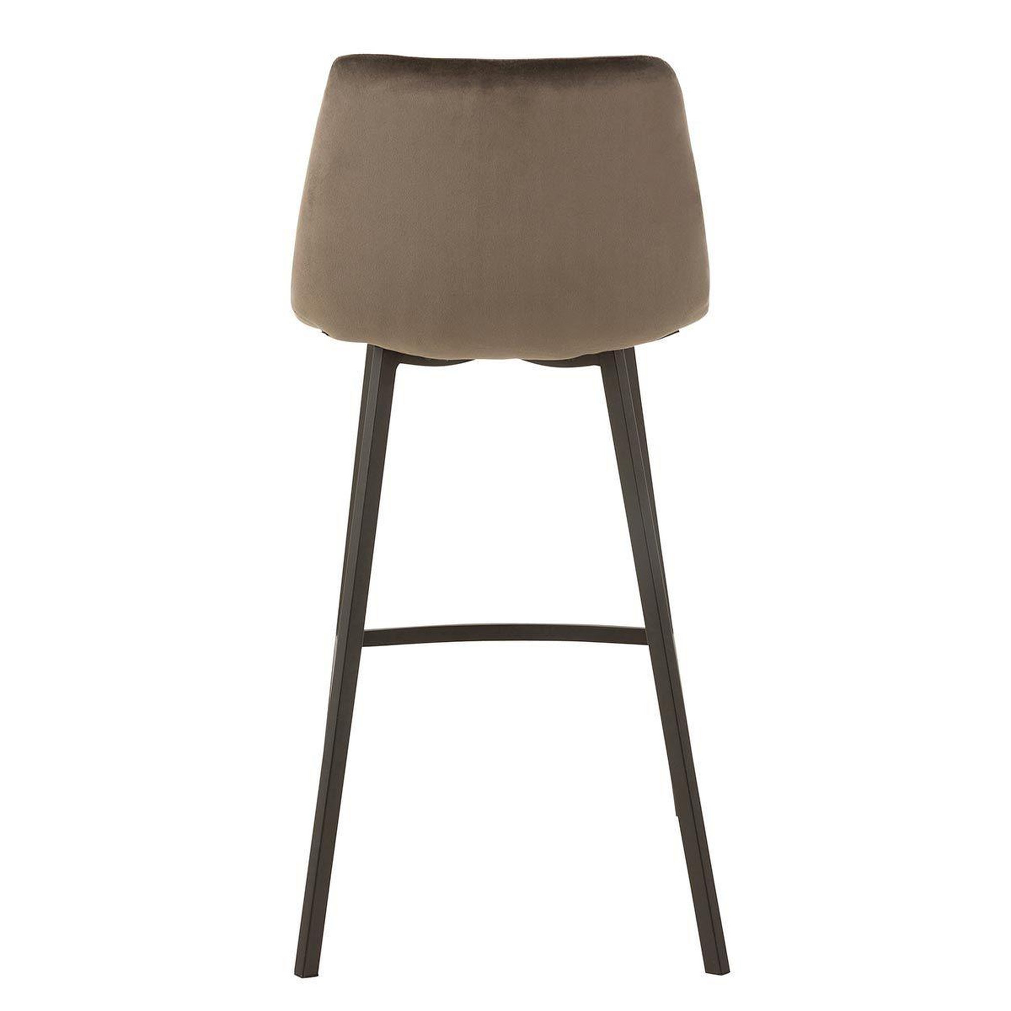 Voir la diapositive 4 : J-LINE Chaise de bar design  olivier  95cm gris foncé