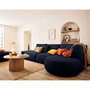 Voir la diapositive 1 : LISA DESIGN Santorini - canapé modulable d'angle droit + pouf - 5 places - en tissu texturé