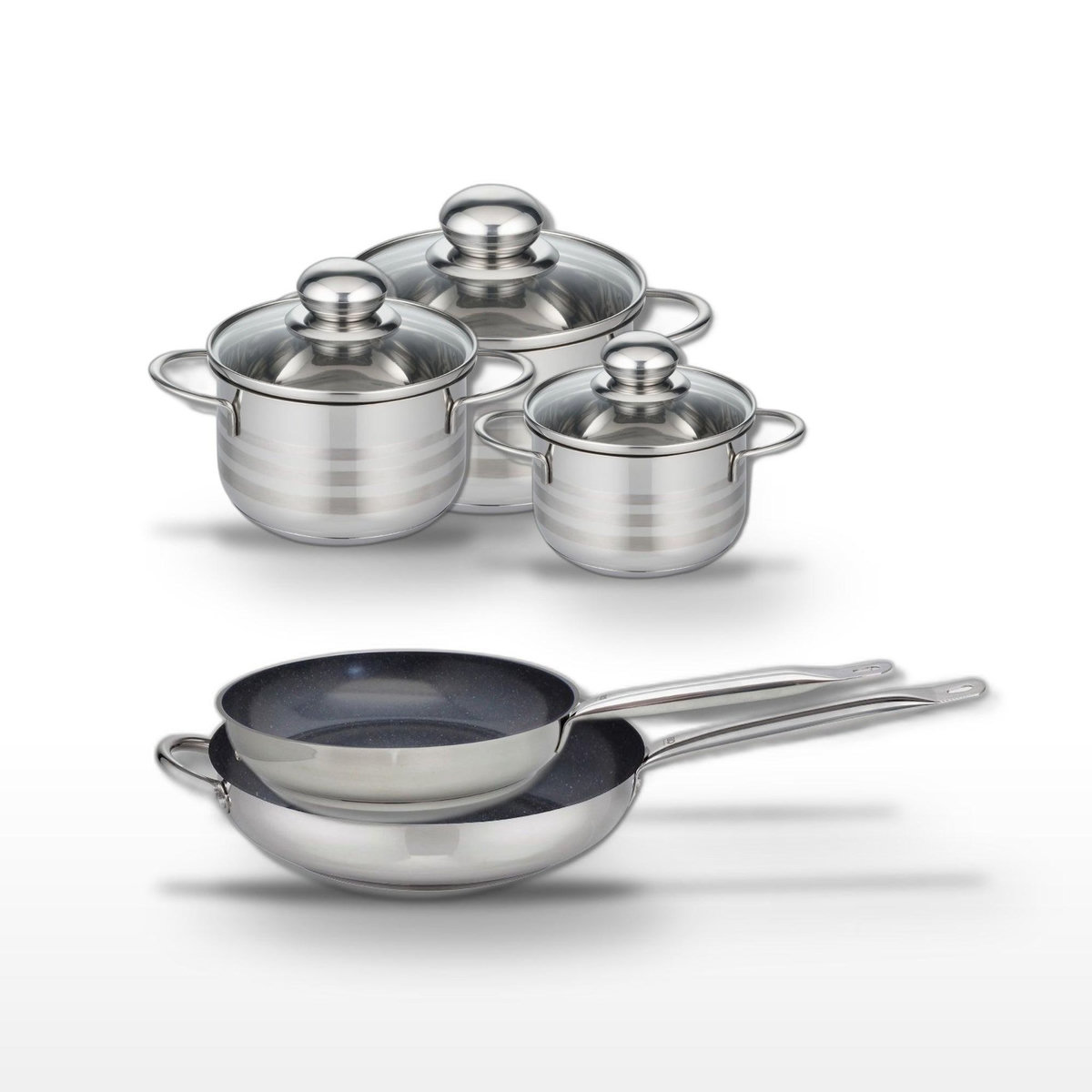 ELO Lot Poêles 28/32 cm et Faitouts 12/14/16 cm Elo Profi Therm Platinum