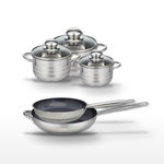 ELO Lot Poêles 28/32 cm et Faitouts 12/14/16 cm Elo Profi Therm Platinum