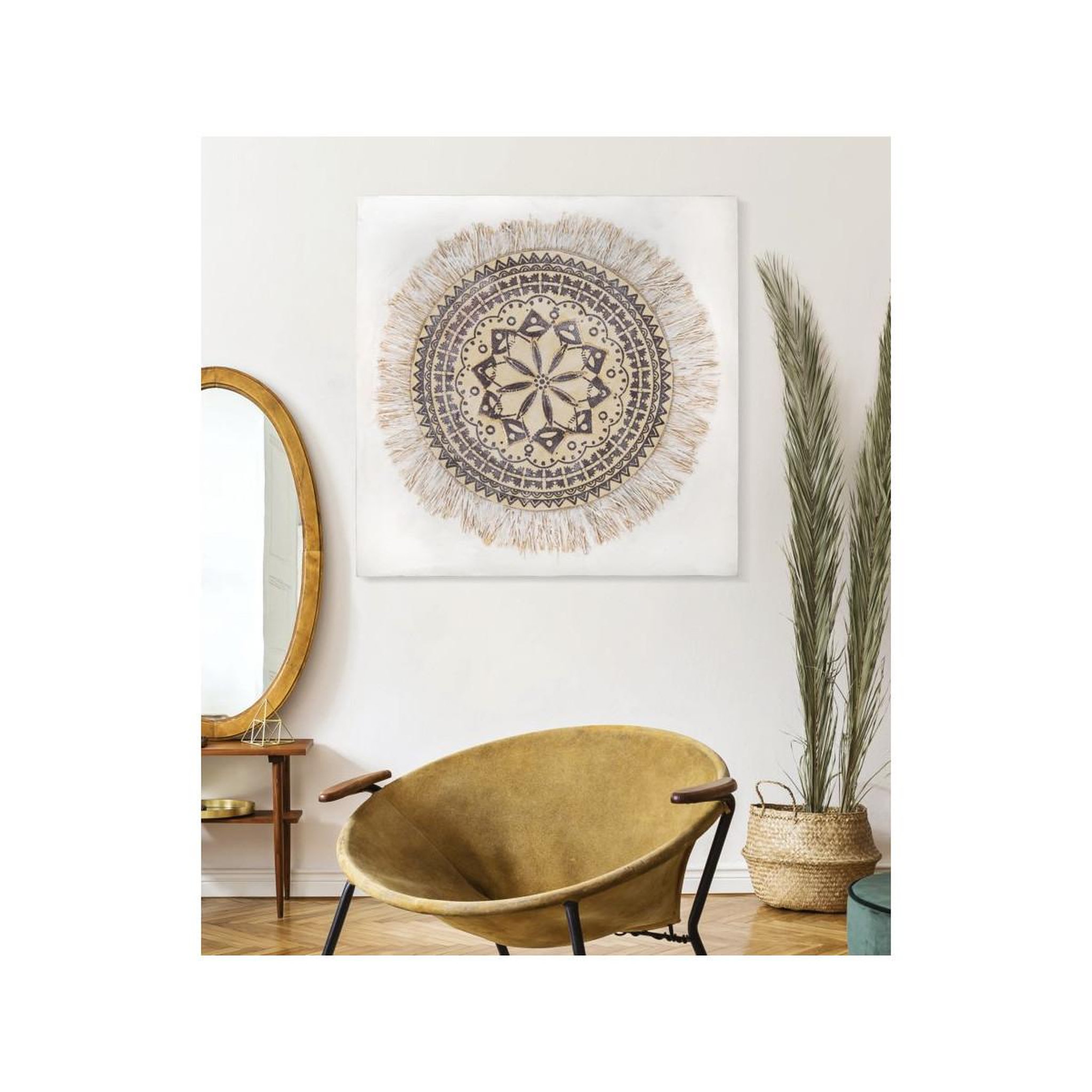 Voir la diapositive 5 : Paris Prix Toile Imprimée Déco  Malind  100x100cm Marron