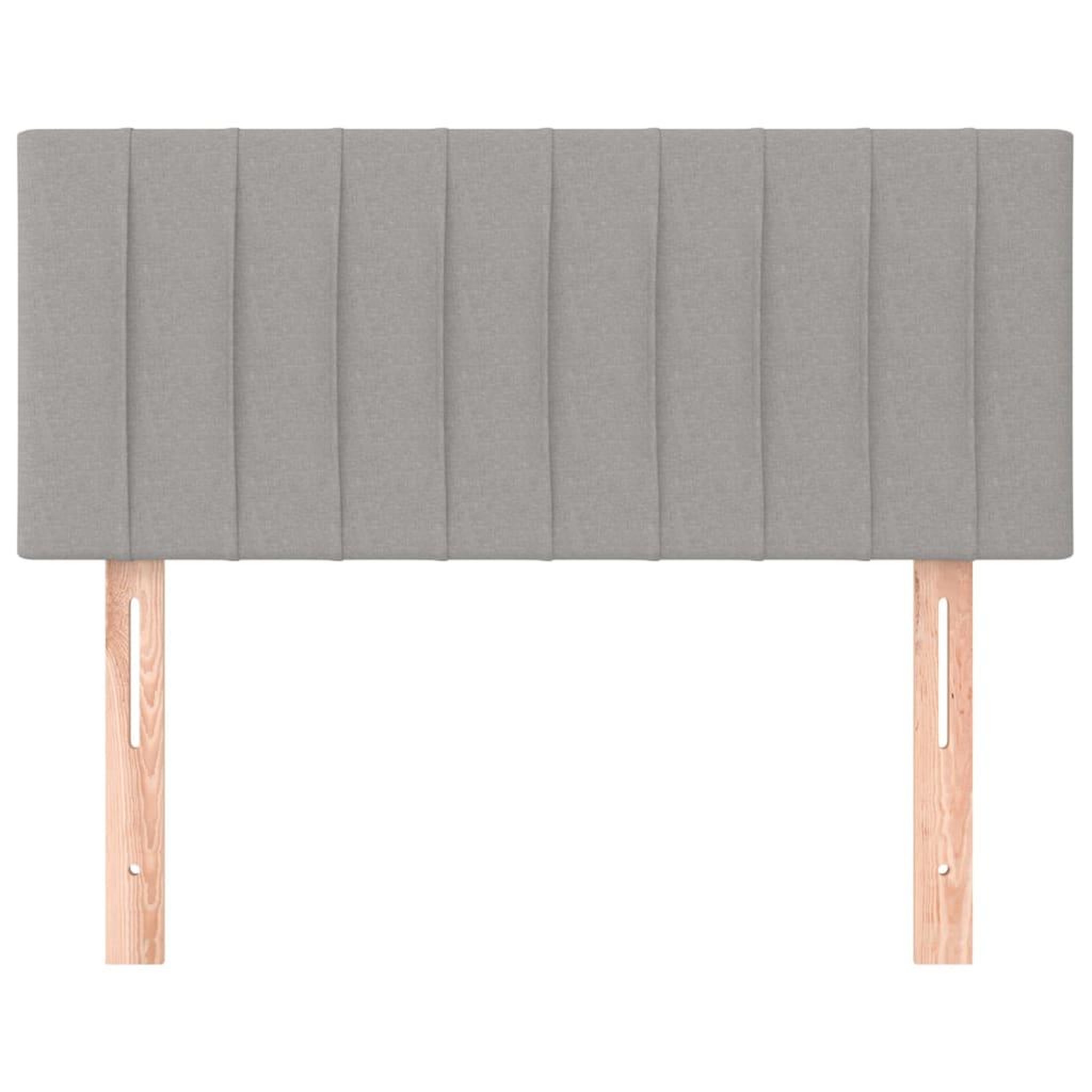 Voir la diapositive 3 : VIDAXL Tete de lit Gris clair 80x5x78/88 cm Tissu