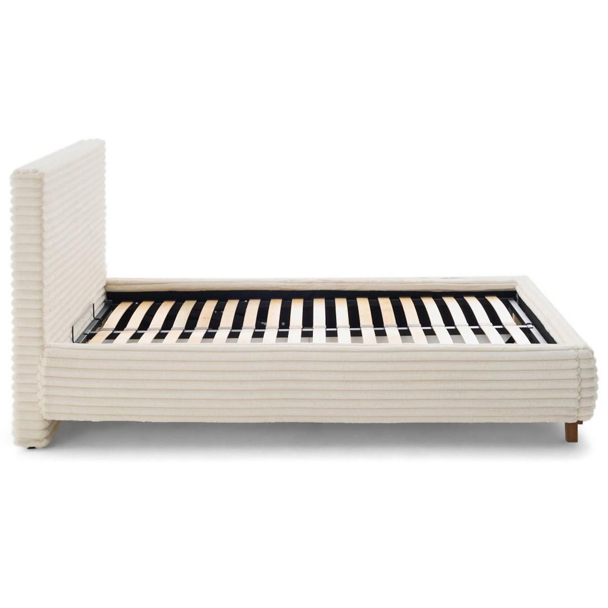 BEST MOBILIER Cristal - lit coffre - 180x200 - sommier inclus - fausse fourrure côtelée