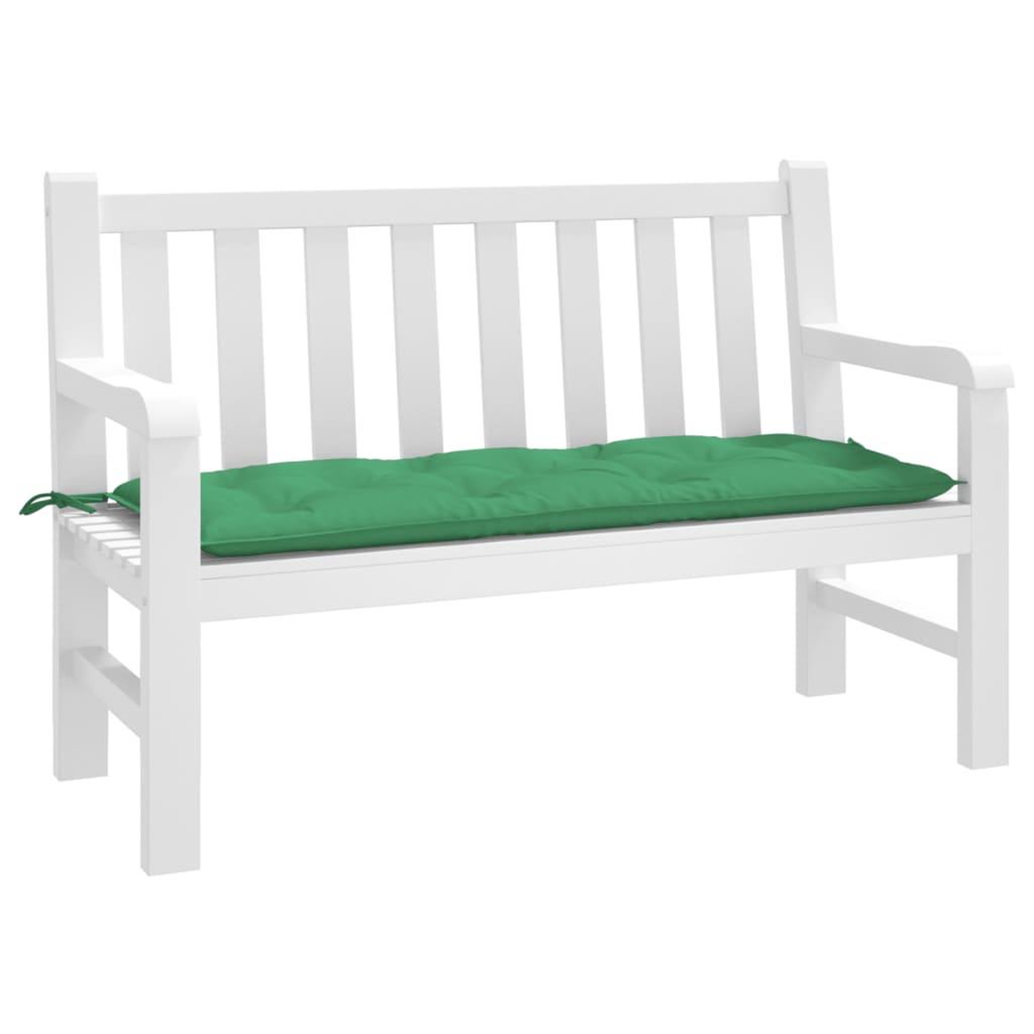 VIDAXL Coussin de banc de jardin vert 120x50x7 cm tissu oxford