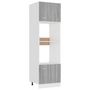 Voir la diapositive 2 : VIDAXL Armoire a micro-ondes Sonoma gris 60x57x207 cm