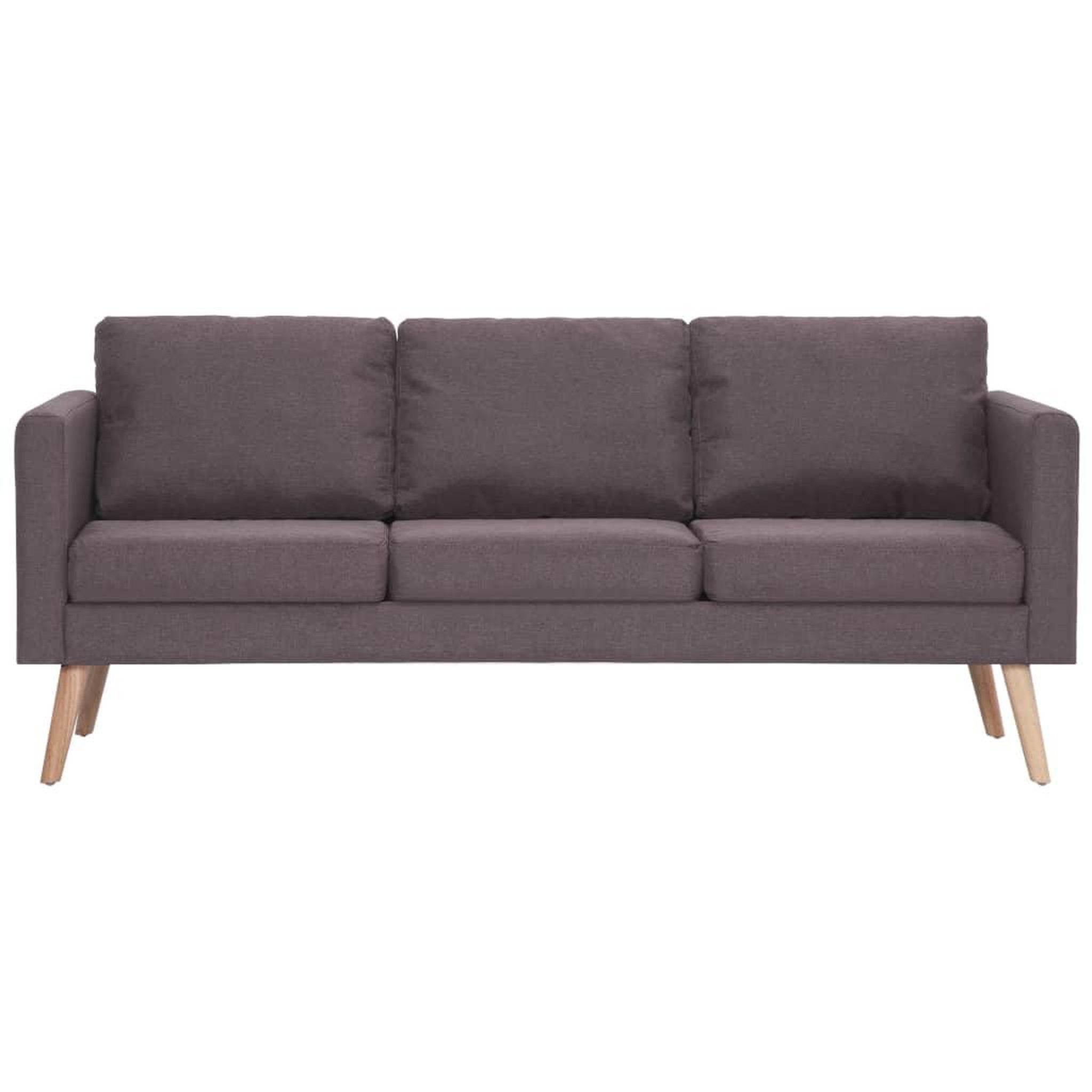 Voir la diapositive 3 : VIDAXL Canape a 3 places tissu taupe