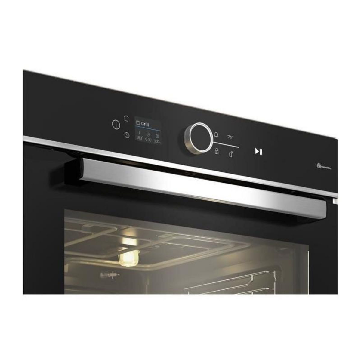 Beko Four encastrable multifonction - Pyrolyse - BEKO - BBIM13500XPSW - Inox / Noir - Porte froide - 59,4 x 56,7 x 59,5 cm