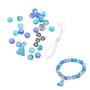 Voir la diapositive 1 : Paris Prix Kit Bracelet 21 Perles  Verres  0,8cm Bleu Turquoise