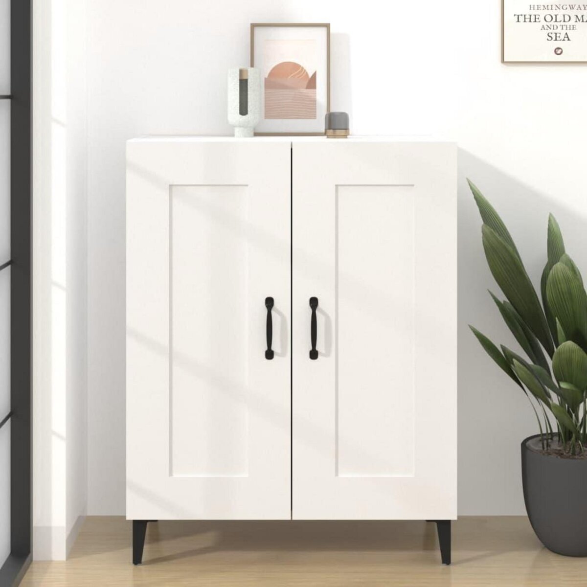 VIDAXL Buffet Blanc 69,5x34x90 cm Bois d'ingenierie