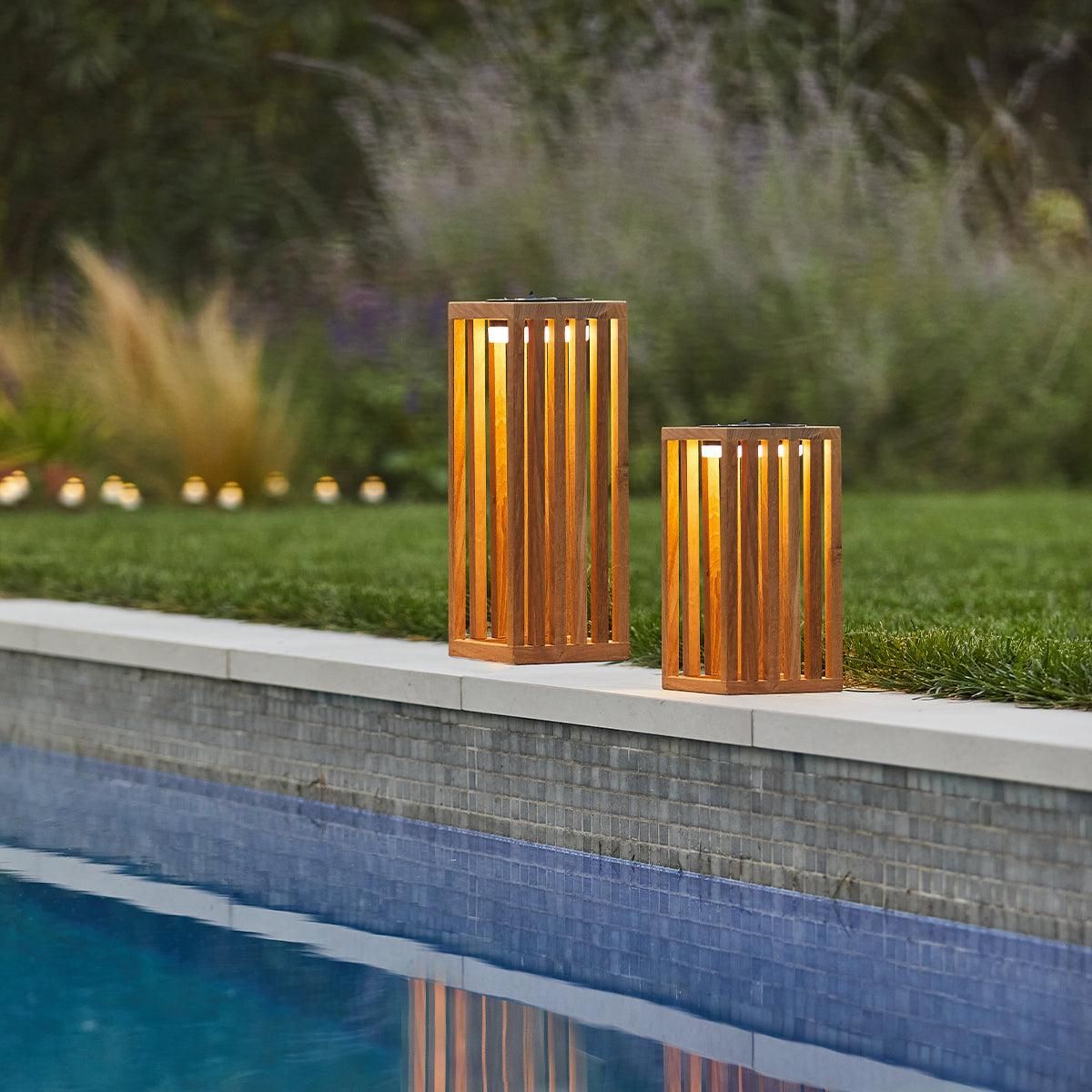 Lumisky Lanterne solaire décorative CHENNAI Bois Bois H50cm