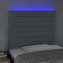 Voir la diapositive 3 : VIDAXL Tete de lit a LED Gris clair 80x5x118/128 cm Tissu