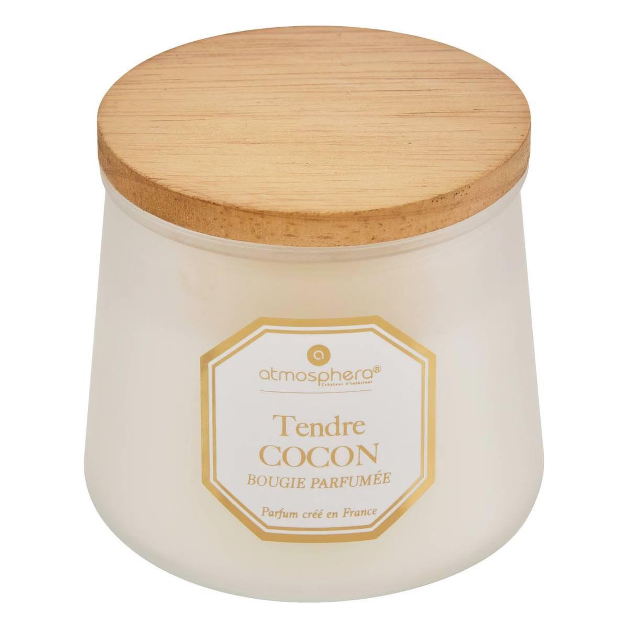 ATMOSPHERA Bougie parfumée en verre  elisa  200g tendre coton