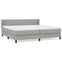 Voir la diapositive 1 : VIDAXL Sommier a lattes de lit avec matelas Gris clair 200x200cm Tissu