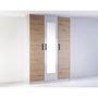 Voir la diapositive 2 : BEST MOBILIER Hayato - armoire - effet bois et blanc - 135 cm