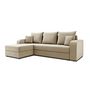 Voir la diapositive 4 : BEST MOBILIER Harvey - canapé d'angle réversible - convertible - avec coffre - en velours - 4 places - style contemporain