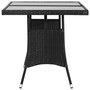 Voir la diapositive 3 : VIDAXL Table de jardin Noir 140x80x74 cm Resine tressee