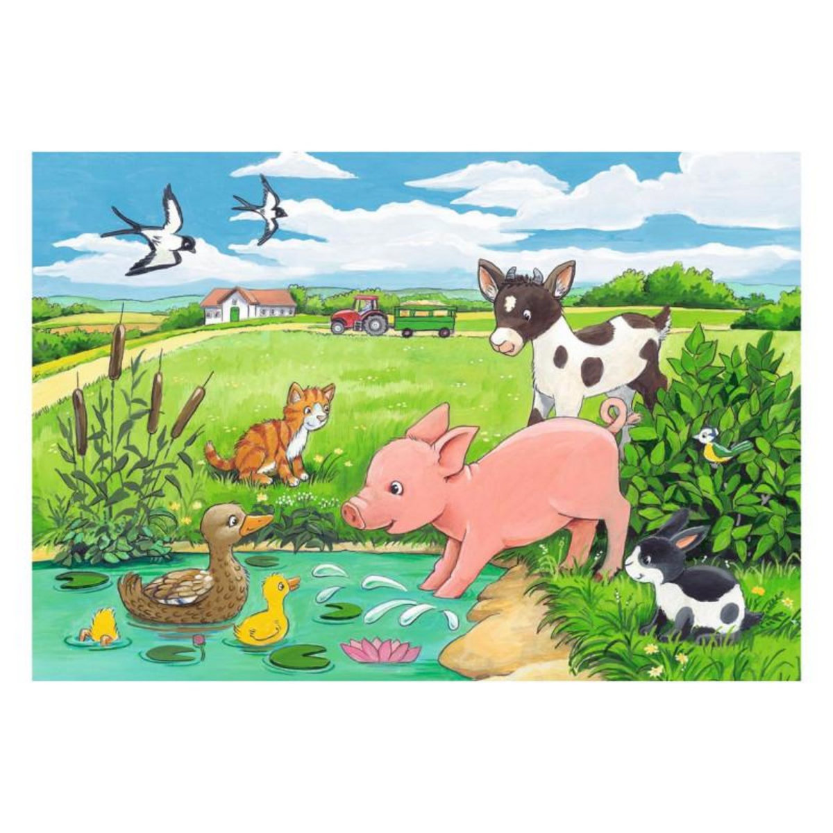 RAVENSBURGER RAVENSBURGER Young animals in the countryside, 2x12st.