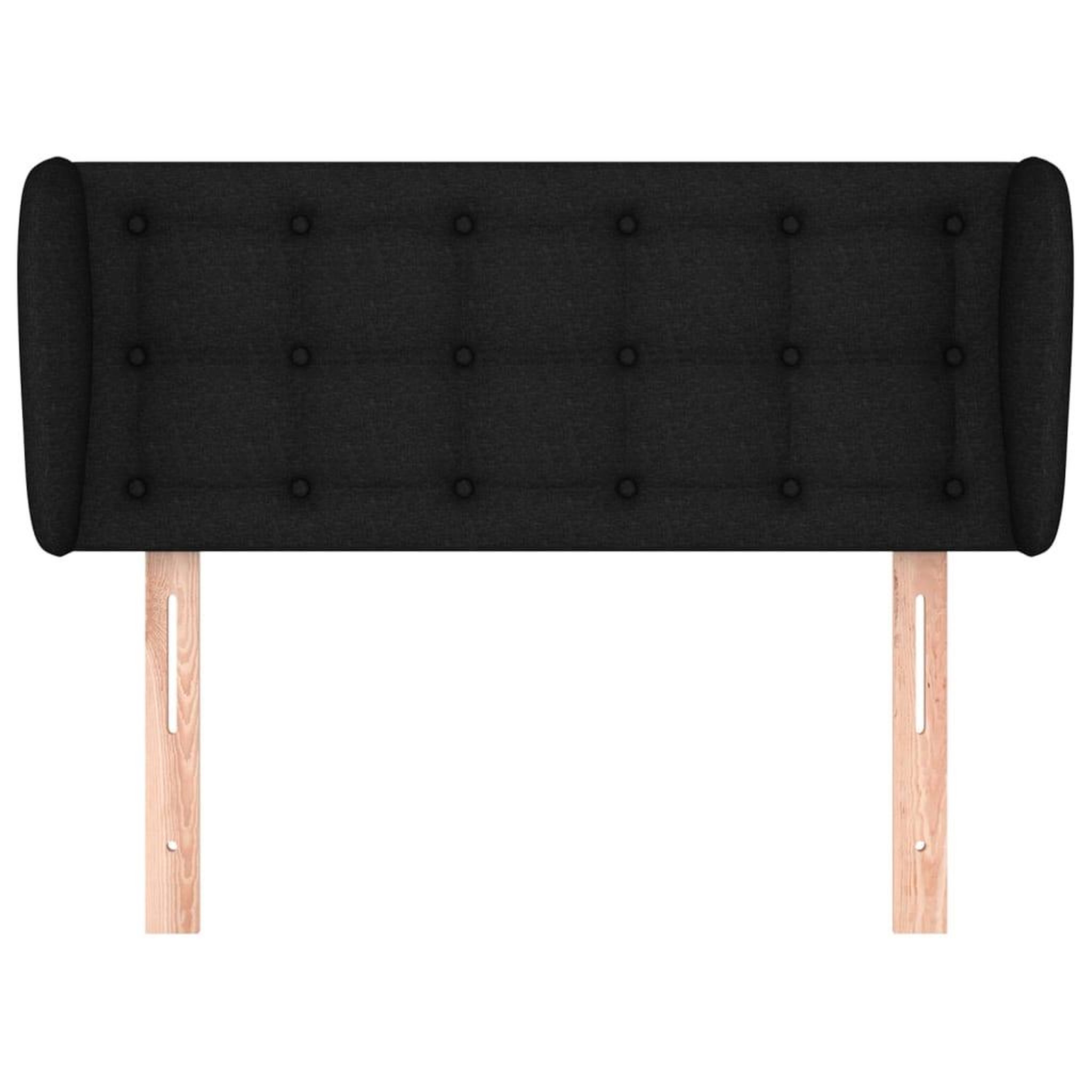 Voir la diapositive 3 : VIDAXL Tete de lit avec oreilles Noir 103x23x78/88 cm Tissu
