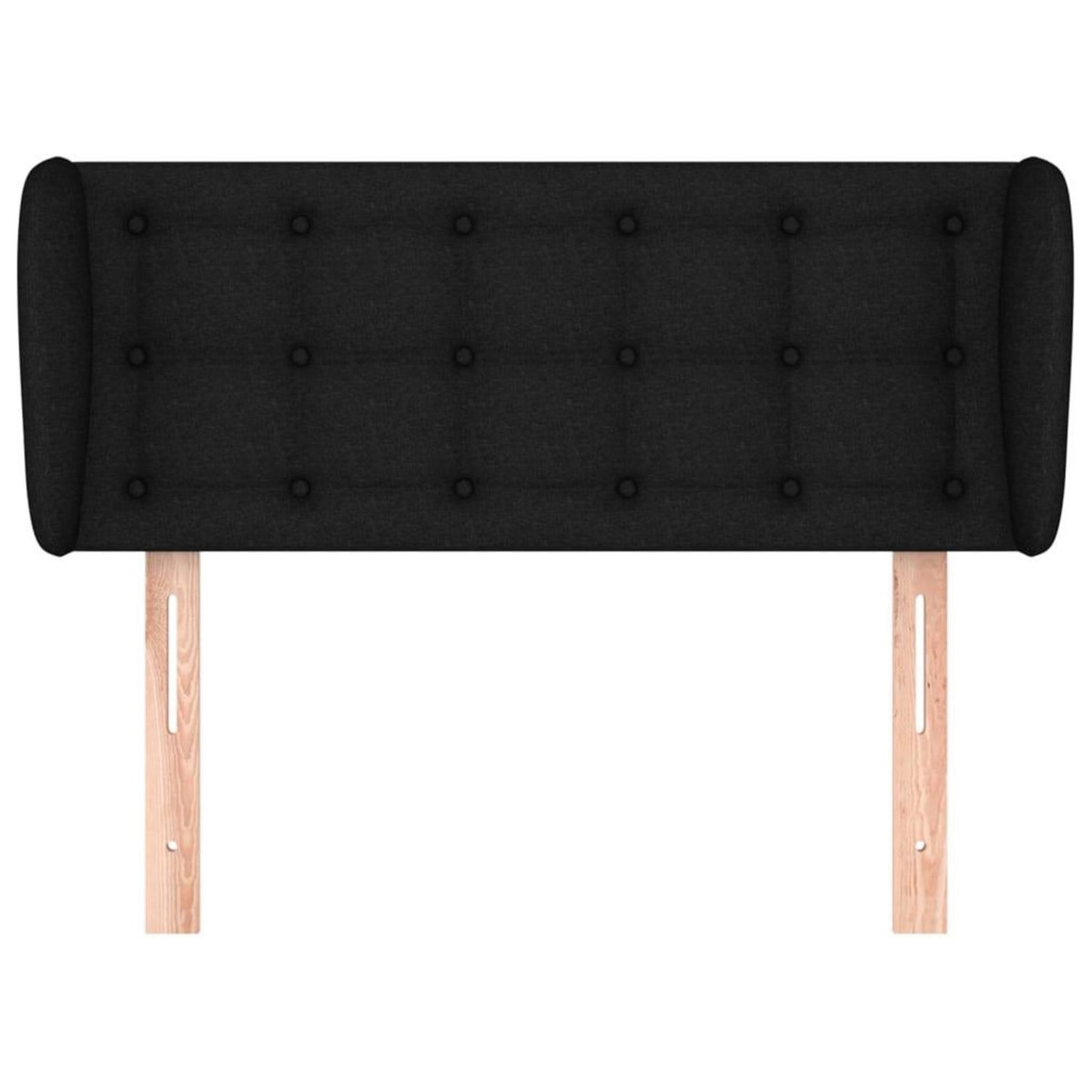 VIDAXL Tete de lit avec oreilles Noir 103x23x78/88 cm Tissu
