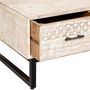 Voir la diapositive 5 : ATMOSPHERA Table basse 2 tiroirs Ajay - Beige et noir