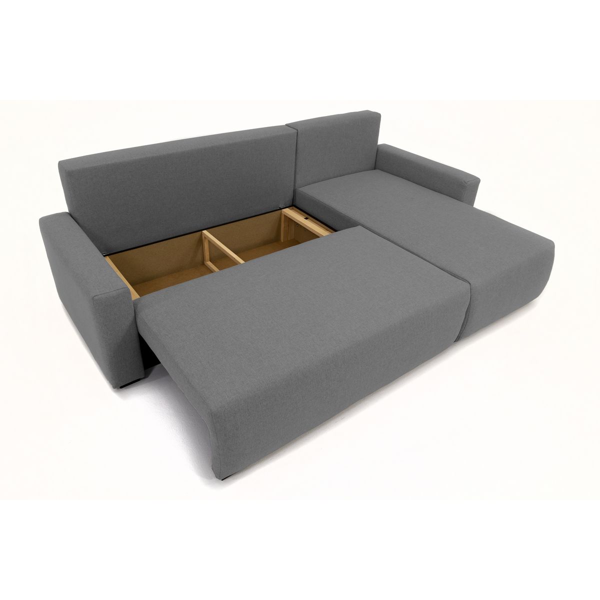 Canapé d'angle gauche fixe convertible 5 places avec coffre de rangement MATT