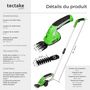 Voir la diapositive 6 : tectake Taille haie électrique 2-en-1 7,2 V avec 2 accessoires vert