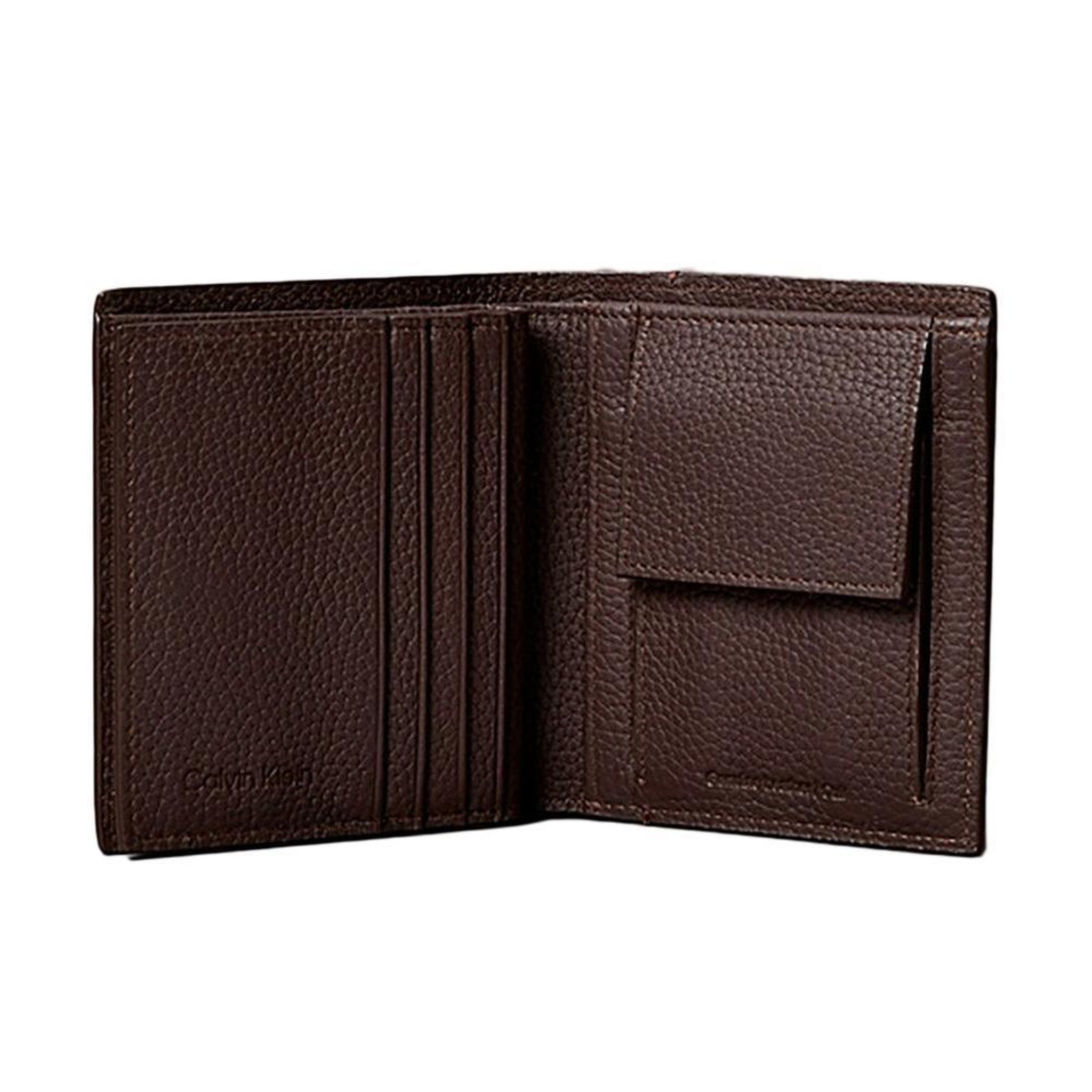 Voir la diapositive 4 : CALVIN KLEIN JEANS Portefeuille marron homme calvin klein jeans foil emboss