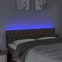 Voir la diapositive 3 : VIDAXL Tete de lit a LED Taupe 144x7x78/88 cm Tissu
