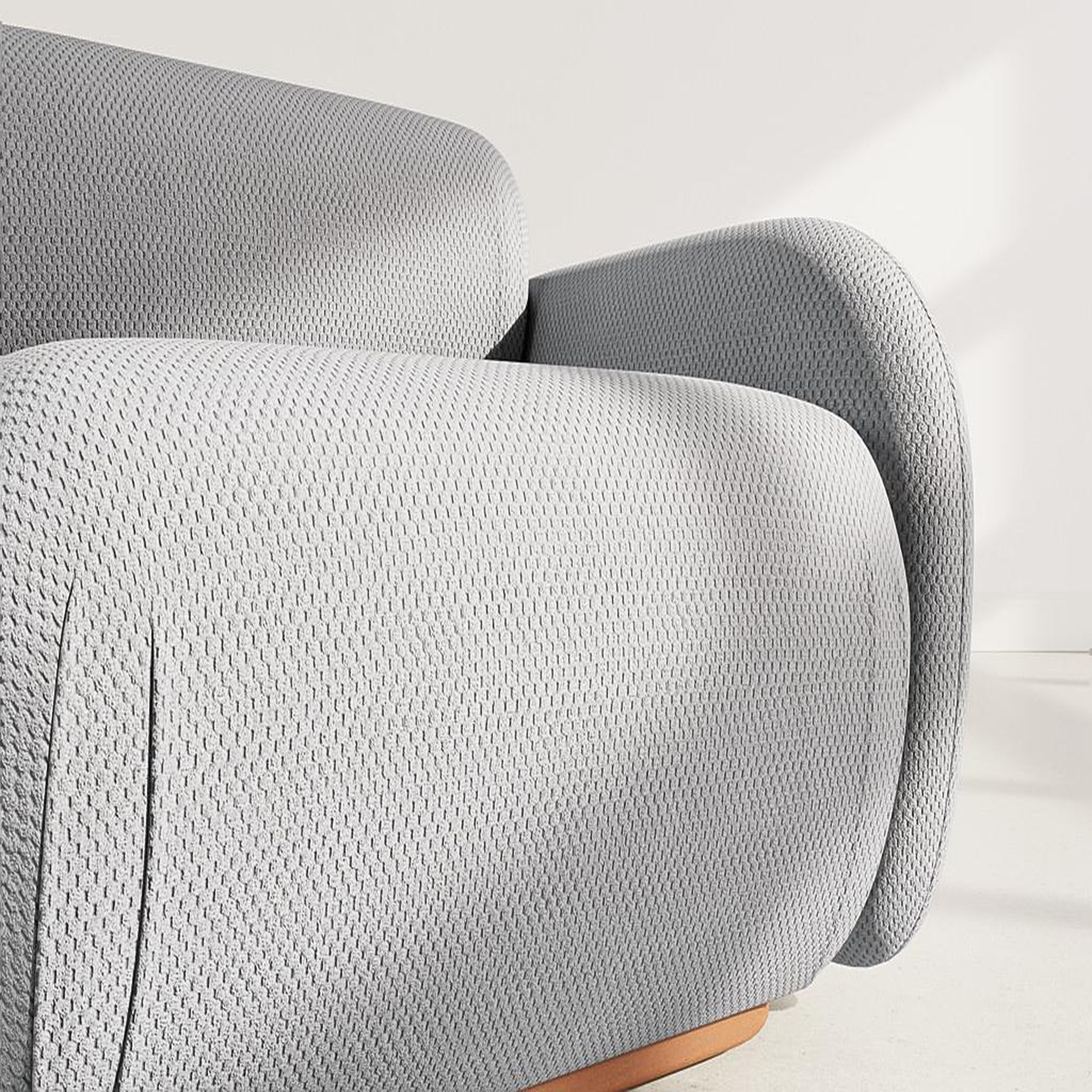 Voir la diapositive 5 : LISA DESIGN Penelope - module d'assise droit en velours texturé