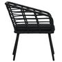 Voir la diapositive 4 : VIDAXL Chaises de jardin lot de 2 avec coussins Resine tressee Noir
